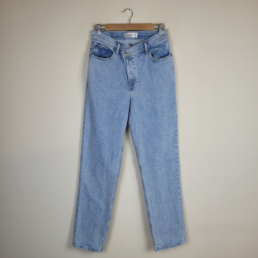 Abercrombie & Fitch Jeans 29 8 Long Criss Cross 90s Straight Ultra High Rise